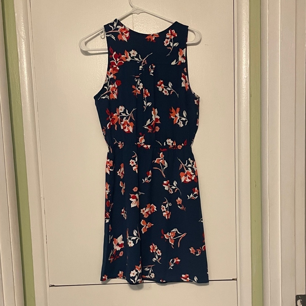 41 Hawthorn Navy and Red Floral Mini Dress women’s medium - Picture 4 of 5